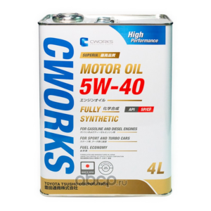 Моторное масло CWORKS SUPERIA MOTOR OIL 5W-40 sp/cf, 4L